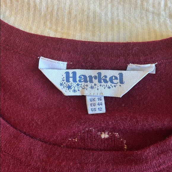 Harkel Floral Patterned Sweater - Burgundy and Orange - Picture 4 of 6
